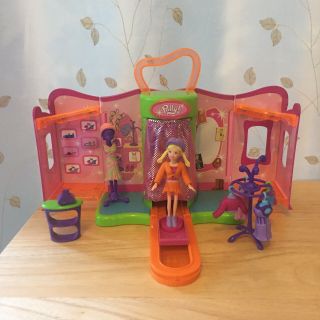 Vintage Polly Pocket 2004 Magnetic Boutique W/doll,  Accessories And Outfits