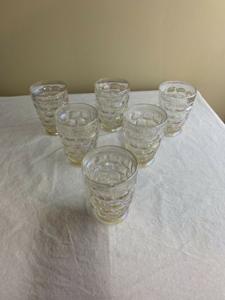 6 - Old Antique Bubble Juice Glasses