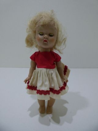Vintage Ginny Vogue 7 " Doll Jointed Arms & Legs Moveable Head Blond Hair