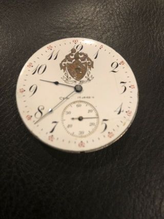 Antique Sigma Alpha Epsilon Fraternity Sae 1911 Elgin Pocket Watch Movement