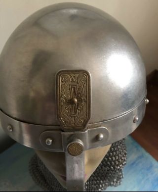 Steel Viking Helmet With Chainmail 2