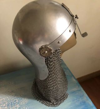 Steel Viking Helmet With Chainmail 5