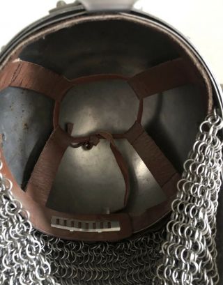 Steel Viking Helmet With Chainmail 6