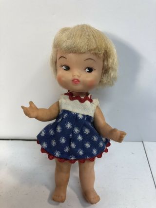 1966 Remco F80 Collectible Plastic Doll 5.  5 Inches Movable Arms And Legs Vintage
