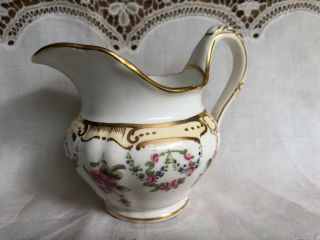 Antique Mintons For Tiffany & Co York C.  1902 Pink Roses Floral Creamer