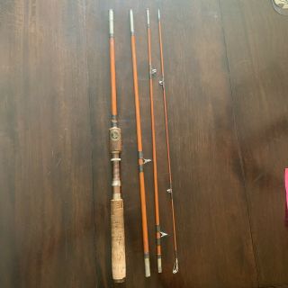 Vintage Wright Mcgill Eagle Claw Packit Spin/fly Fishing Rod 7 1/2 