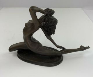 Very Rare Antique PJ Mene French Bronze Figure Statue Sculpture Of Nude Dancer 3