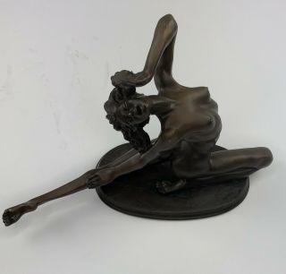 Very Rare Antique PJ Mene French Bronze Figure Statue Sculpture Of Nude Dancer 6