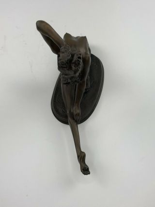 Very Rare Antique PJ Mene French Bronze Figure Statue Sculpture Of Nude Dancer 7