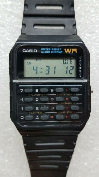 Vintage Casio Wr 3208 Ca - 53w Data Bank Calculator Stranger Things 80s Watch
