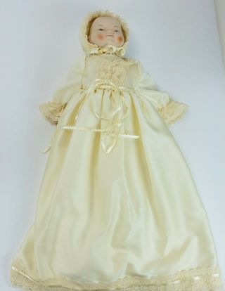 Vintage Japan Bisque Bsco Porcelain Doll With Dress