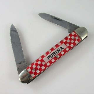 Purina Kutmaster 2 Folding Blade Pocket Knife Vintage 2
