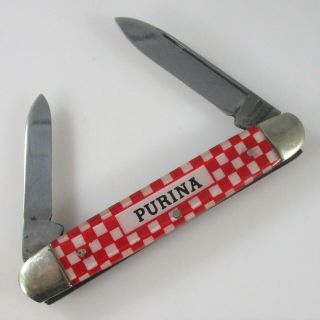 Purina Kutmaster 2 Folding Blade Pocket Knife Vintage 3