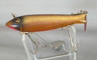 Ex - Heddon 9100 Dowagiac Spook Pyralin Shiner Scale Color,  Box & Papers