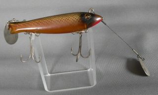 EX - HEDDON 9100 DOWAGIAC SPOOK PYRALIN SHINER SCALE COLOR,  BOX & PAPERS 2