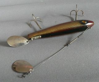 EX - HEDDON 9100 DOWAGIAC SPOOK PYRALIN SHINER SCALE COLOR,  BOX & PAPERS 3