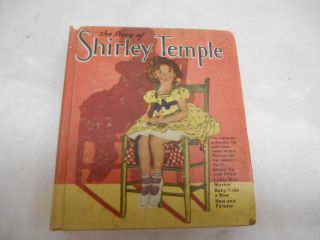 Antique 1934 Saalfield Book The Story Of Shirley Temple No.  1089 Old Vintage