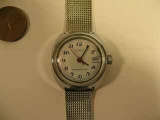 Vintage Chrome Plated Timex Woman 