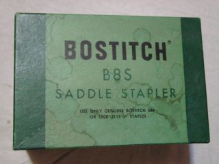 Vintage Bostitch B8s Saddle Stapler With Antique Box