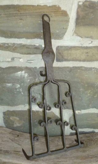 Best Antique 18th Century C Wrought Iron Hearth Broiler Early Metalware Nr