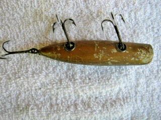 Rare Vintage South Bend Bass Oreno No Eyes Wood Lure Lures Frog Skin 3