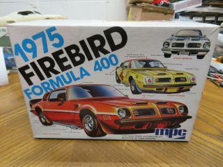 1/25 Mpc 75 Pontiac Firebird Model Box With Instructions & Decals Only