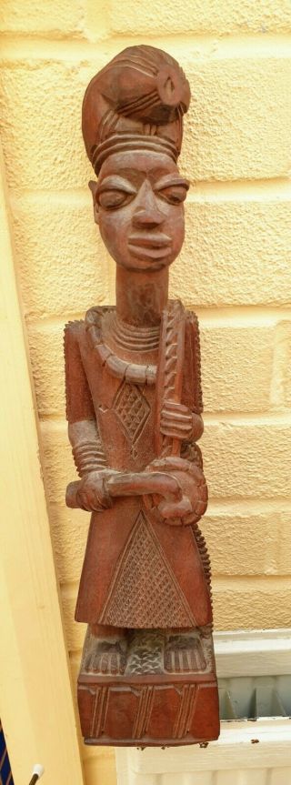 Lamidi Olonade Fakeye Inspired Wooden Carving Of An African Witchdoctor