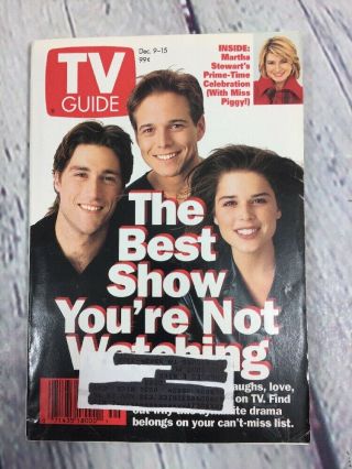 Vtg 1995 December 9 - 15 Tv Guide - Party Of Five Cast / Neve Campbell On Cover