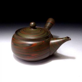 Dk9: Japanese Sencha Tea Pot,  Tokoname Ware,  Kneading,  Neriage,  Kneading