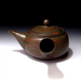 DK9: Japanese Sencha Tea Pot,  Tokoname ware,  Kneading,  Neriage,  Kneading 4