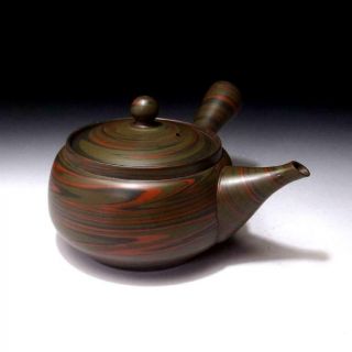 DK9: Japanese Sencha Tea Pot,  Tokoname ware,  Kneading,  Neriage,  Kneading 5