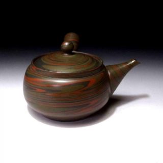 DK9: Japanese Sencha Tea Pot,  Tokoname ware,  Kneading,  Neriage,  Kneading 6