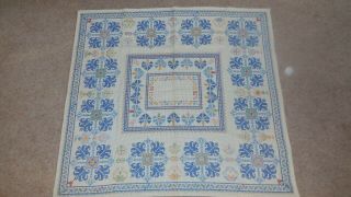 Vintage 1950s Cross Stitch Tablecloth