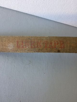 Antique Lawn Tennis Court Tape Measure - Brass Case With Linen Tape 7