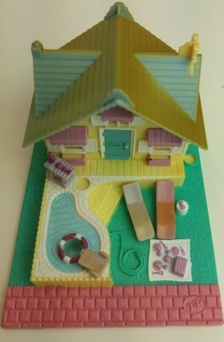 Polly Pocket Vintage Summer Home Complete 1998 Blue Bird