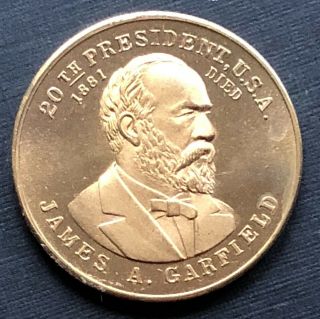 James Garfield 20th United States President 1881 - Died Token Medal