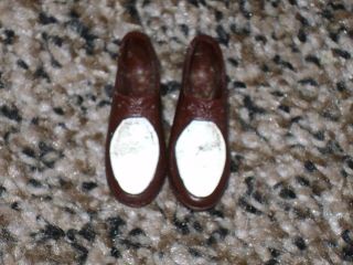 Vintage Barbie Boyfriend - - Ken Doll Brown & White Dress Shoes Near Vinta