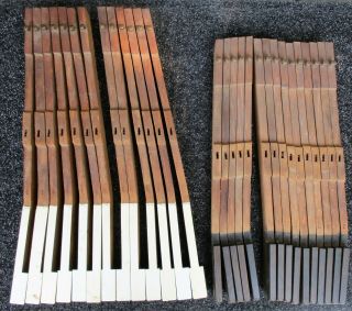 Baby Grand Piano Keys Crafts Restoration Wood Arm Antique 13 White 15 Black C