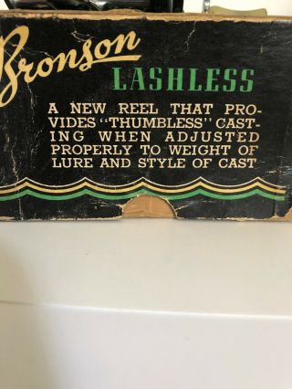Vintage Bronson Lashless 1700 Casting Reel 100 Yard Capacity 4