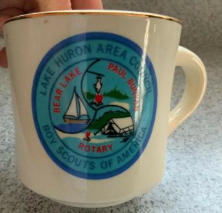 Bsa Vintage Coffee Mug Lake Huron Area Council Bear Lake Paul Bunyan Rotary