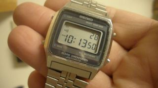 Vintage Seiko A914 - 5a09 Digital Alarm Chronograph Lcd Quartz Watch 1980s
