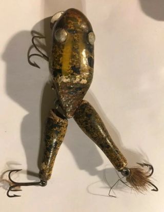 Vintage Paw Paw Wotta Frog Wood Wooden Old Fishing Lure Nr