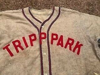 Antique Rawlings Wool Adult Baseball Uniform Jersey Pants Tripppark Scranton PA 2