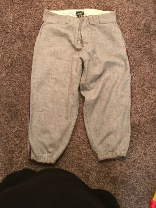 Antique Rawlings Wool Adult Baseball Uniform Jersey Pants Tripppark Scranton PA 4