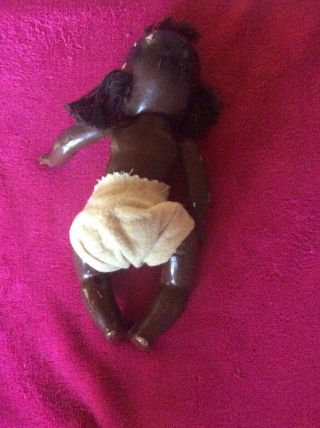 ADORABLE VINTAGE BLACK AMERICANA BABY DOLL,  JOINTED COMPOSITION BODY 7” Long 3