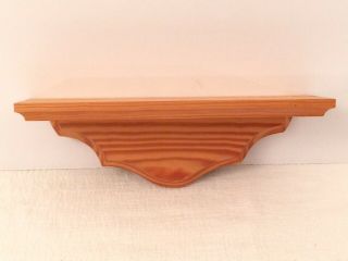 Small 11 " Vintage Reversible Wood Hanging Wall Shelf W/ Plate Groove