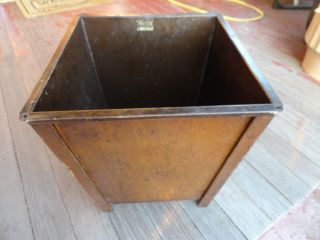 Vintage Victor Industrial Art Metal Waste Basket Trash Can Arts & Crafts