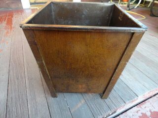 Vintage Victor Industrial Art Metal Waste Basket Trash Can Arts & Crafts 4