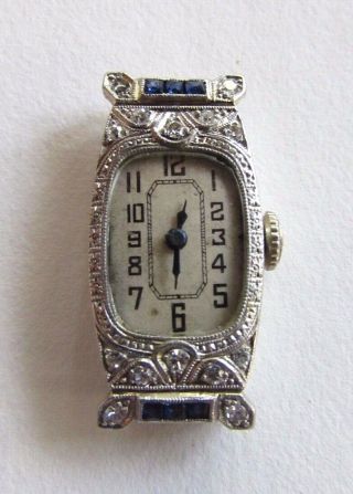 Antique Deco M.  Nicolet Ladies 18k White Gold & Diamonds Wrist Watch - Repair - Nr