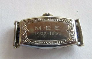 Antique Deco M.  Nicolet Ladies 18K White Gold & Diamonds Wrist Watch - Repair - NR 2